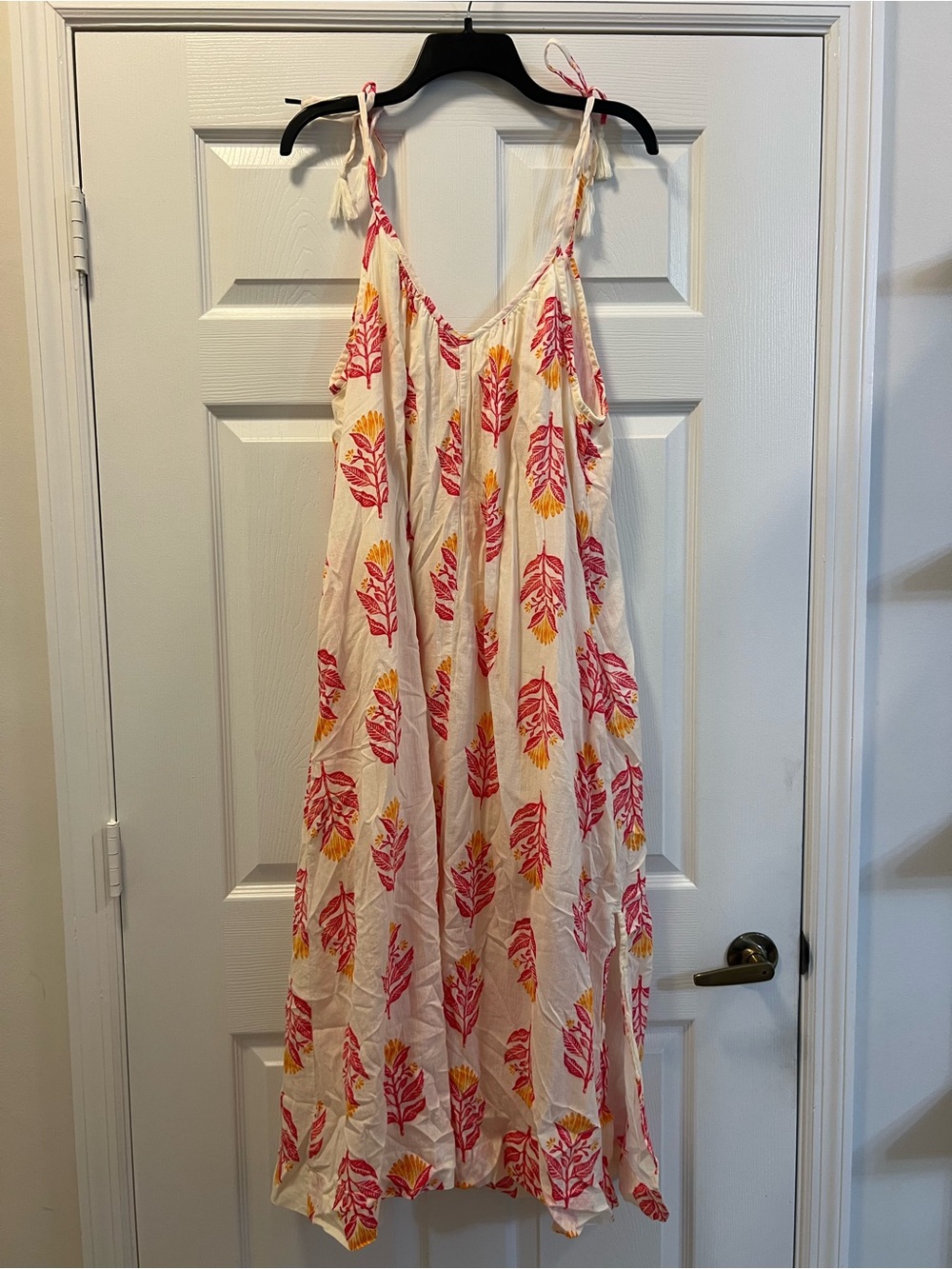 Old Navy Cream Maxi Dress with Pink and Yellow Floral Print - Picture 4 of 6